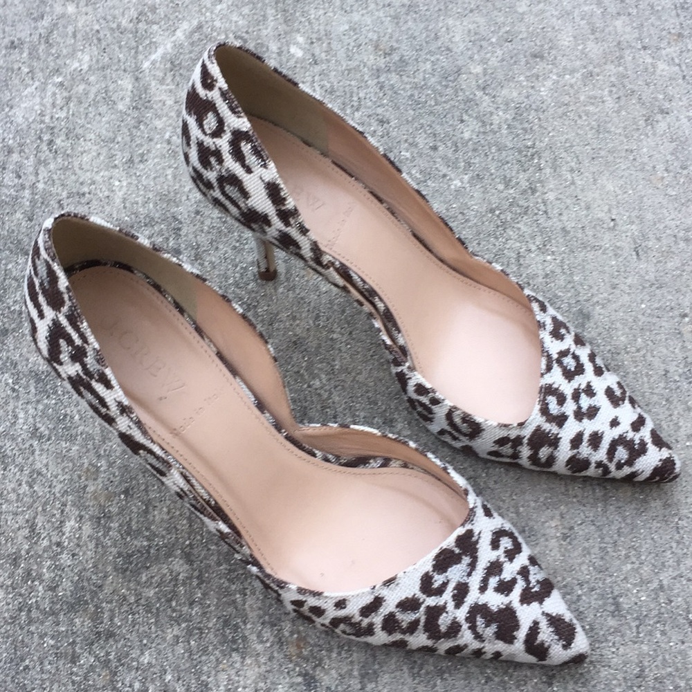 Jcrew "dOrsay" Colette leopard print pump size 6